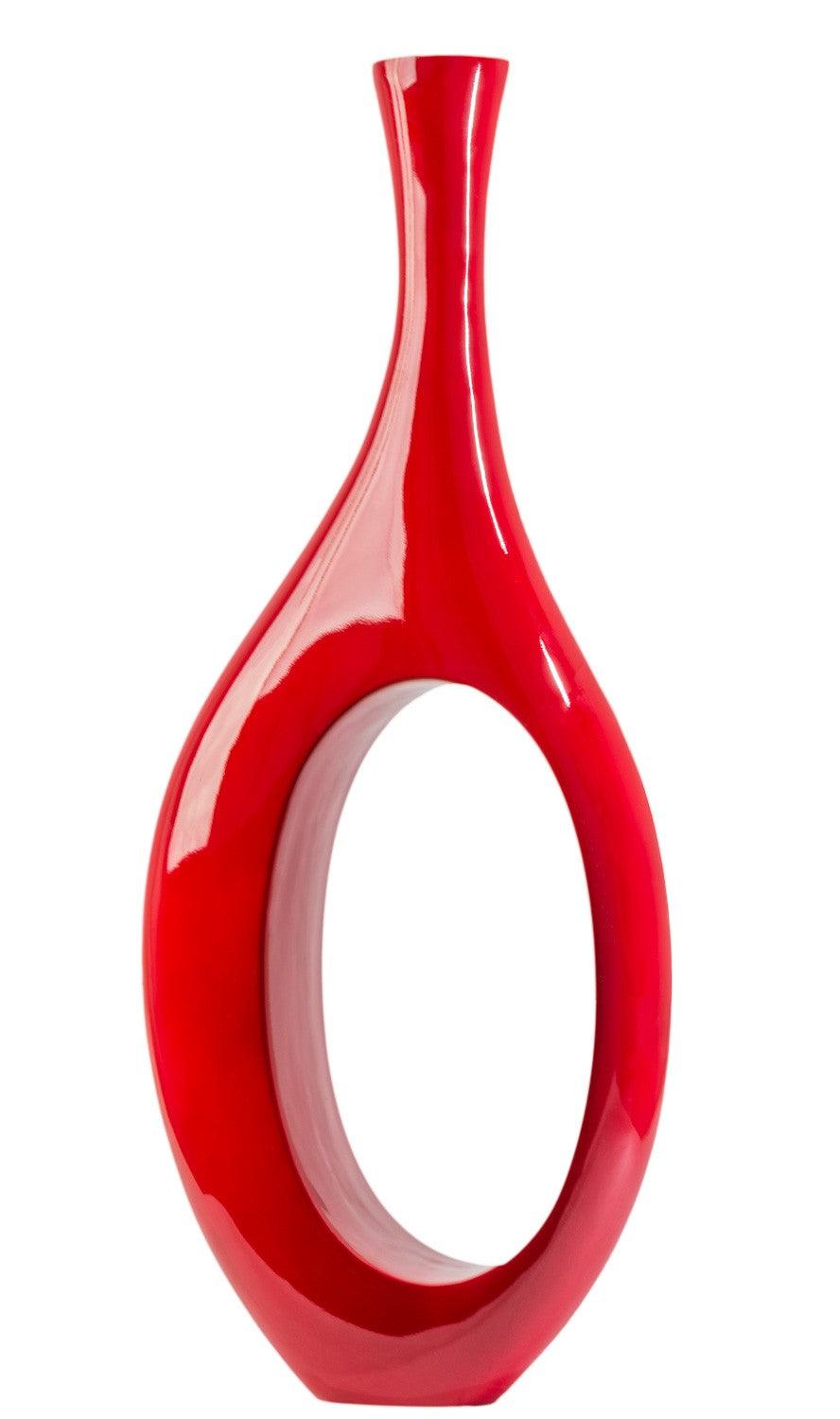TROM VASE- RED - Euro Living Furniture